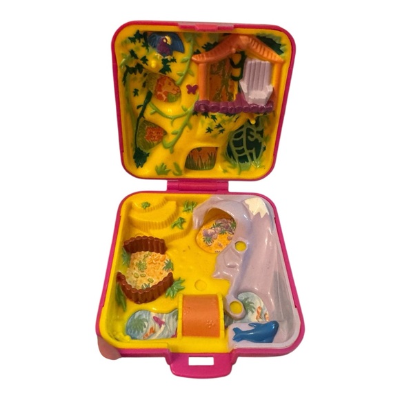 Vintage Bluebird Polly Pocket 1989 Wild Zoo World Clam Shell Incomplete - Picture 4 of 5